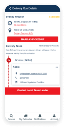 Figure 2 : RRT Food Box Mobile App
