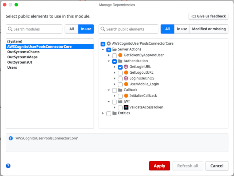 AWS Cognito User Pools Connector Core app