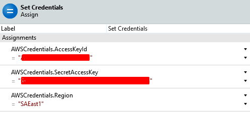 Setting credentials