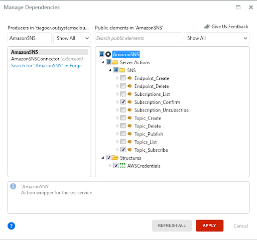 Managing dependencies