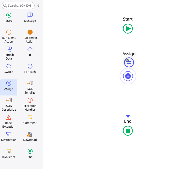 assign action flow