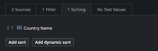 filtering section