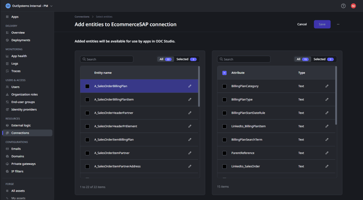 enterprise data connections dashboard