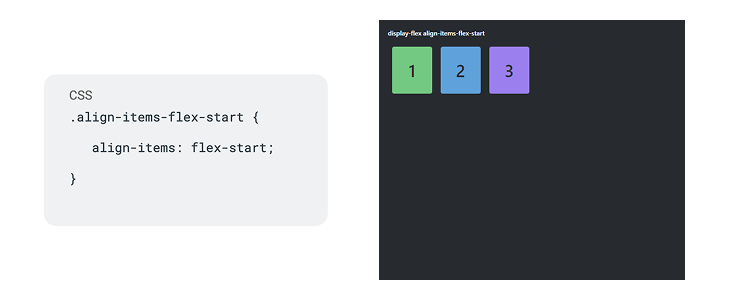 align items flex start