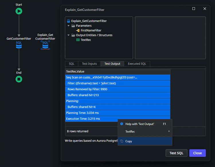 copied query object