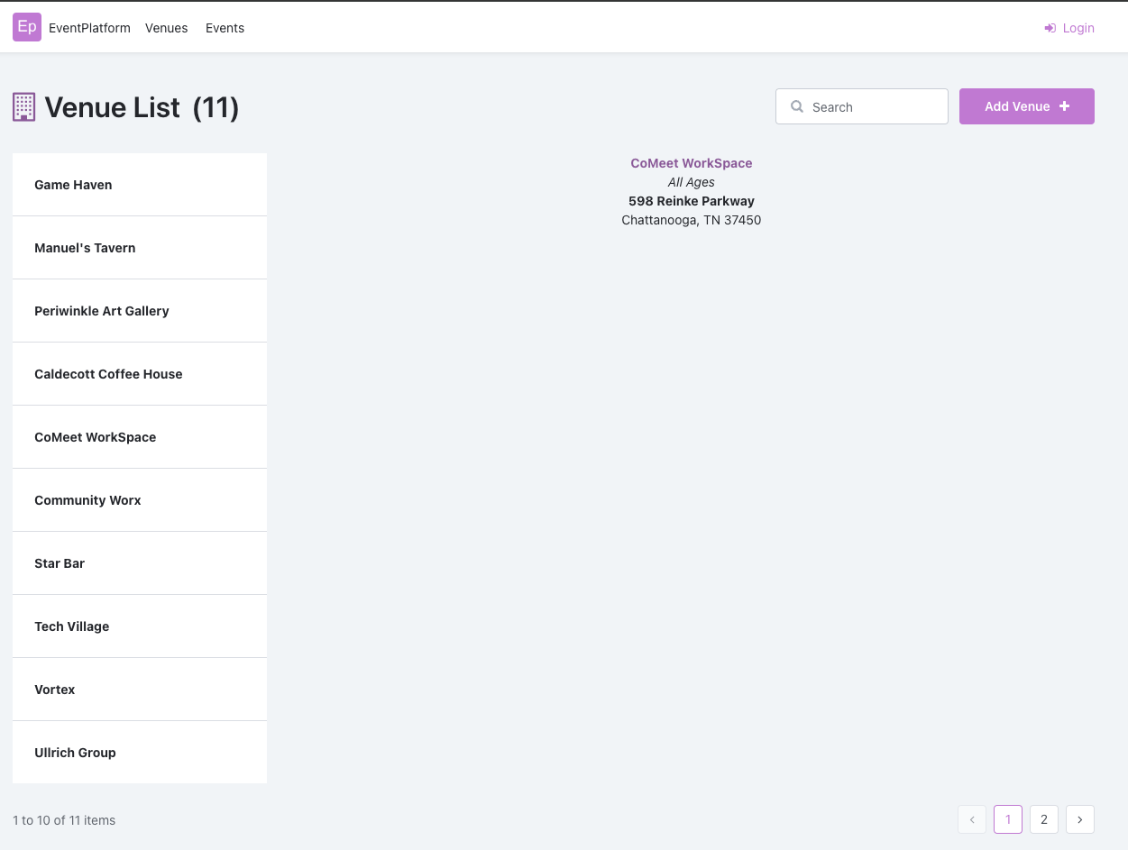 example of app with block