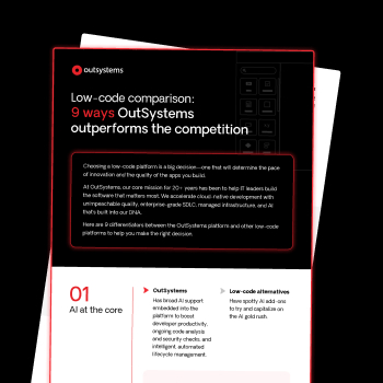 Comparison: Why OutSystems vs. low-code alternatives