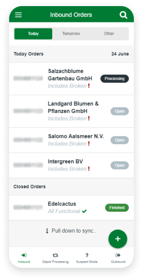 Figure 1 : Container Centralen’s Mobile RFID Scanner App