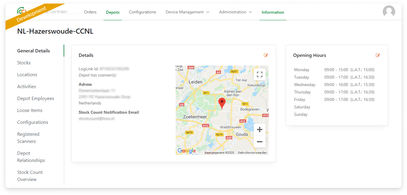 Figure 5 : Container Centralen’s Mobile RFID Scanner App