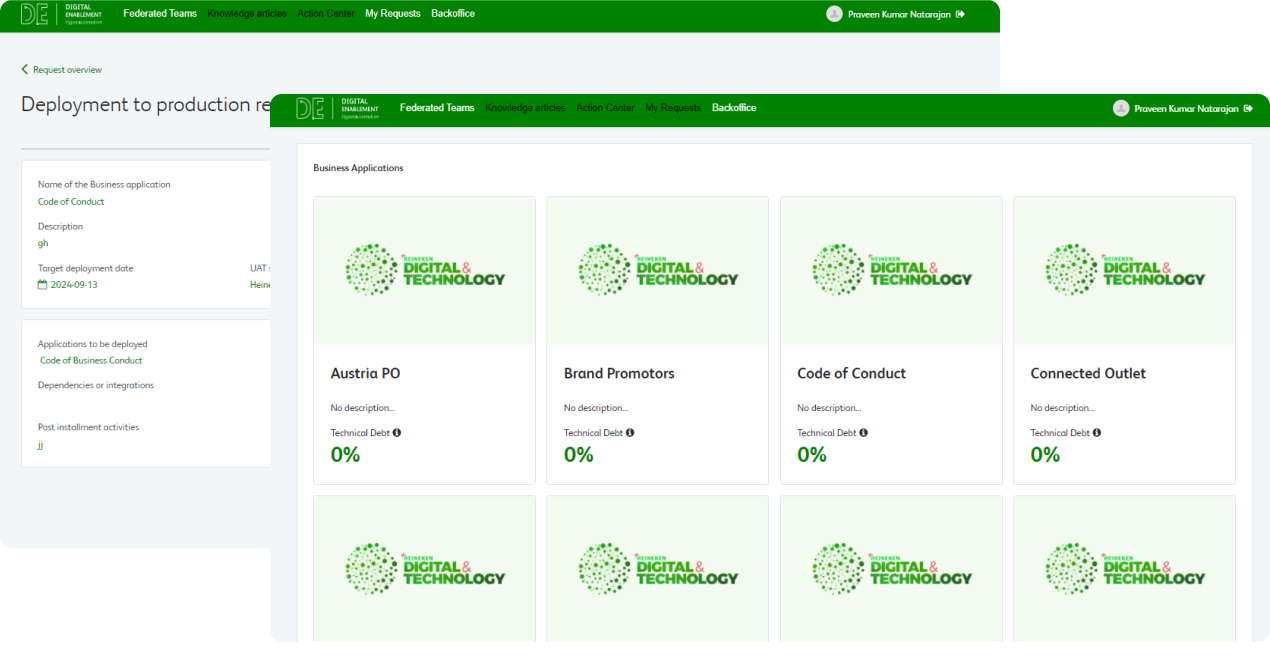 heineken app development portal