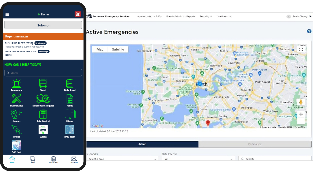 emergency assistance mobile app