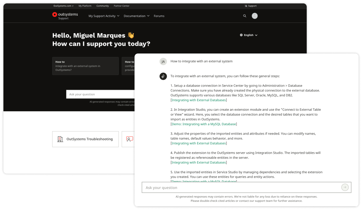 chat customer agent powered by generative ai