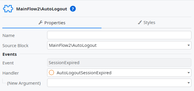 setting up the handler for session expired event