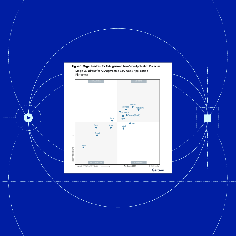 OutSystems is a Leader in the Gartner® Magic Quadrant™ for AILCAP