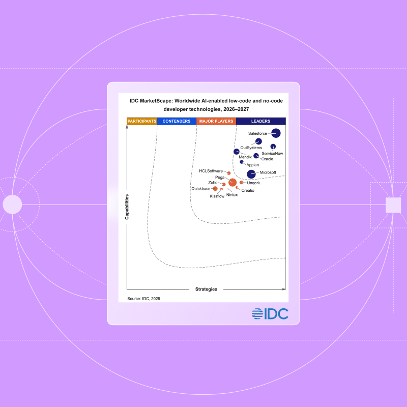 IDC MarketScape OutSystems is a Leader in AI-Enabled Low-Code and No-Code Developer Technologies