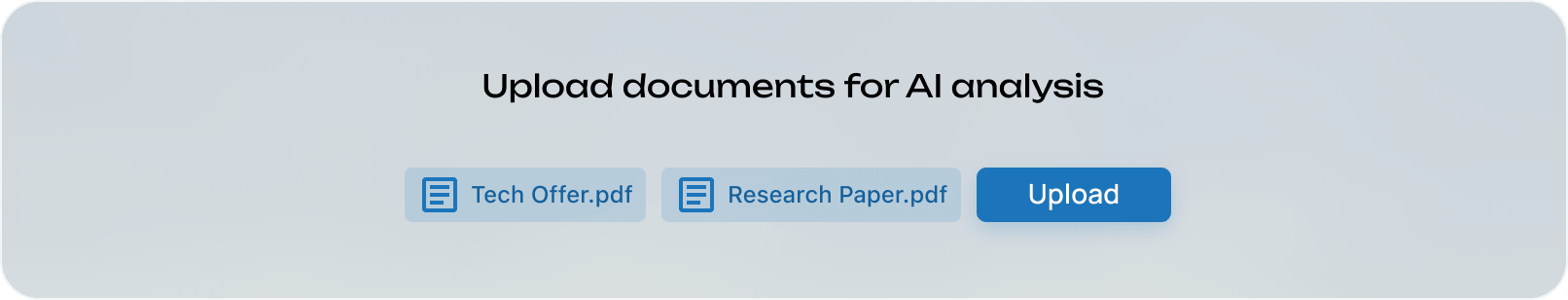 Upload documents for AI analysis