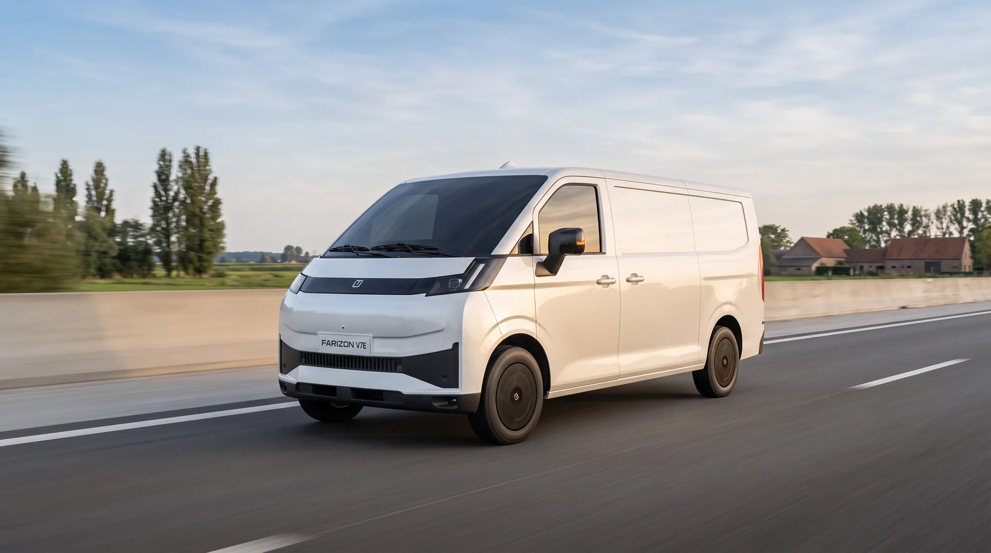 Farizon V7E elektrische bestelauto onderweg op de snelweg