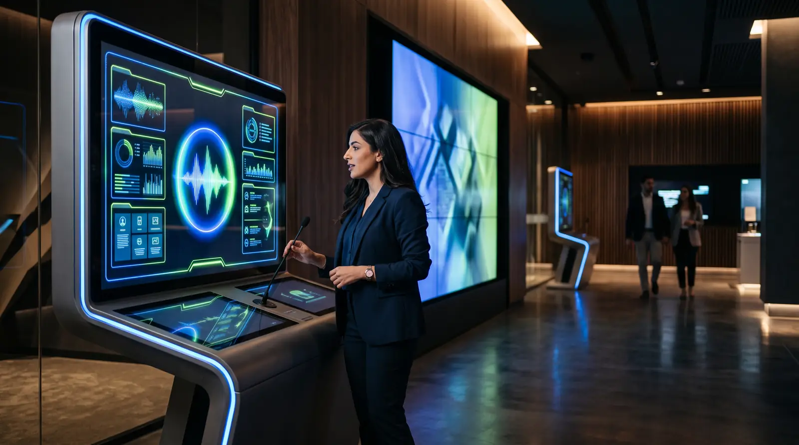 AI assistant interface showing personalised content to a visitor