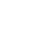 Abstract white maze-like circular logo on black background.