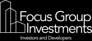Focus Group Investments logo with stylized building outlines and the tagline Investors and Developers.