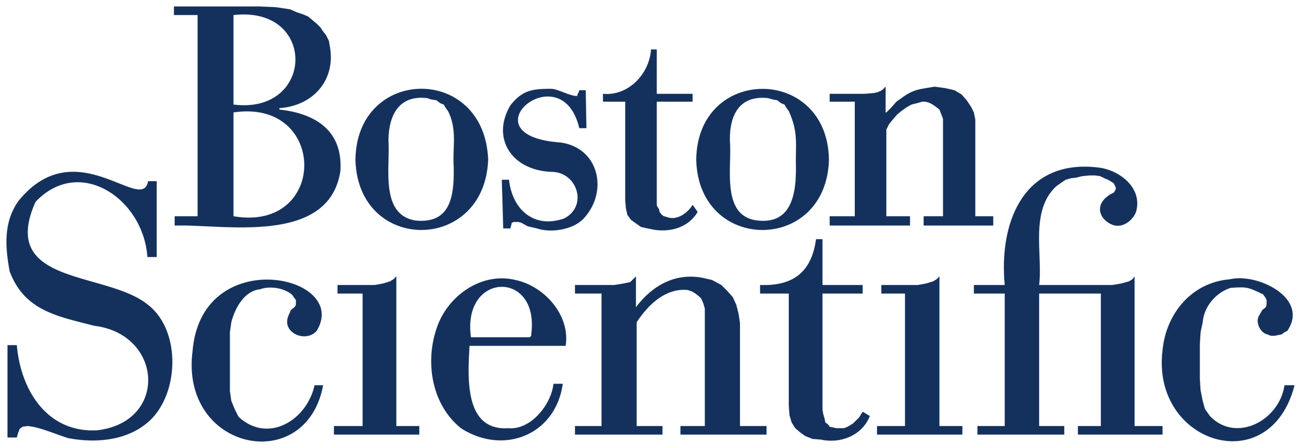 Boston Scientific wordmark logo in dark blue serif font.