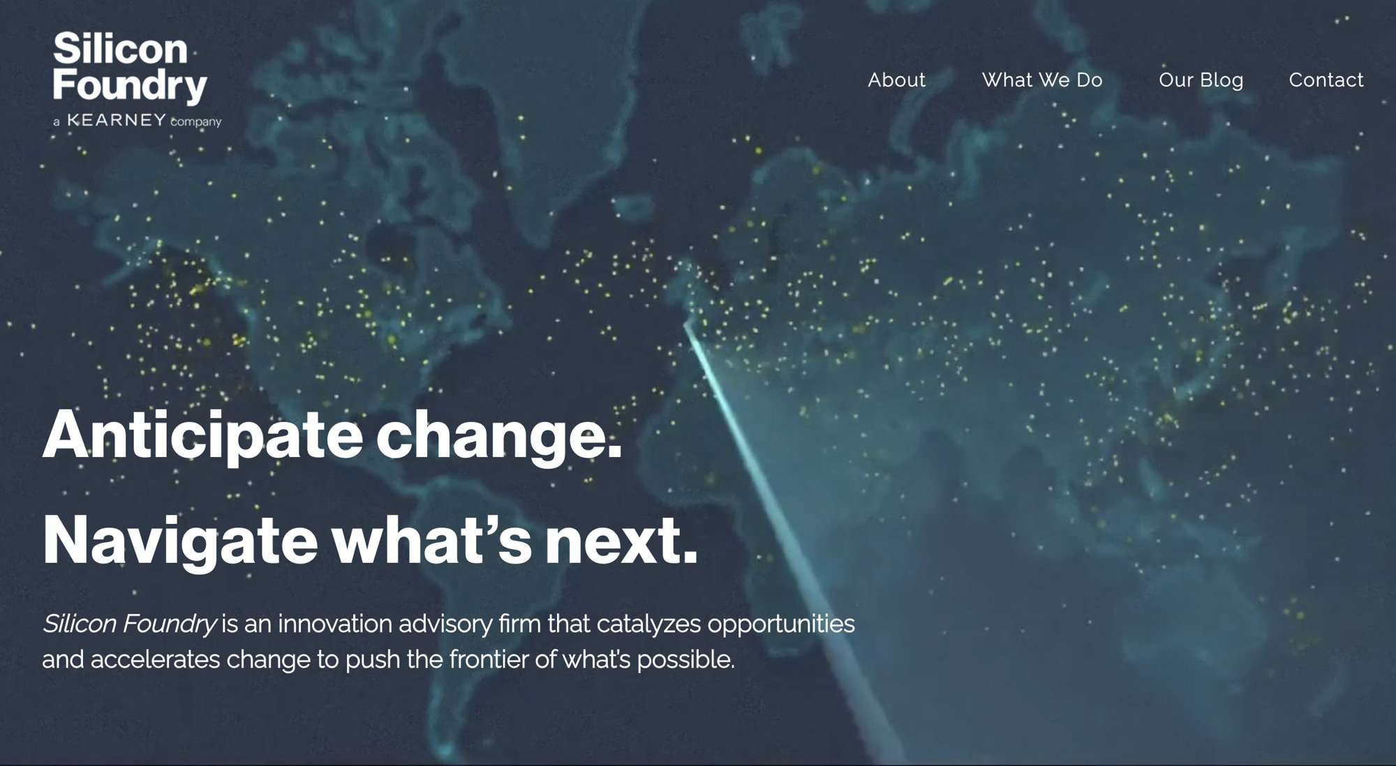 screenshot of Silicon Foundry consulting firm's website