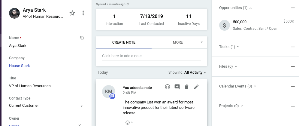 customer milestones in copper crm