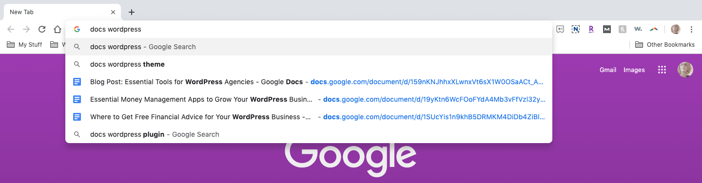 using chrome for google docs