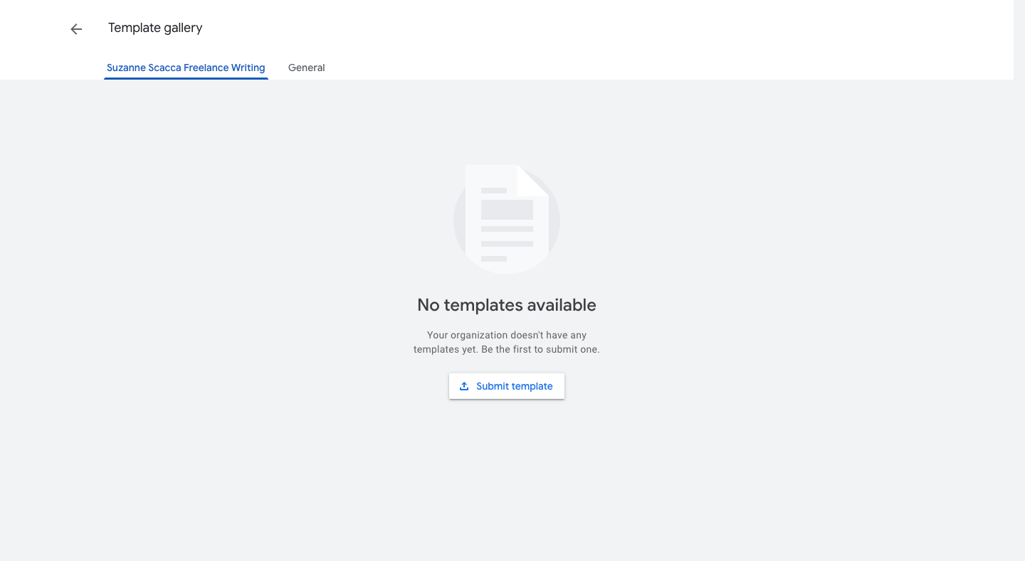 creating a template in google docs