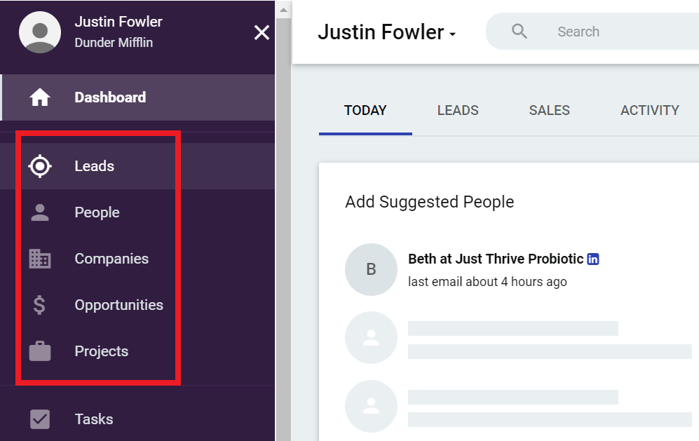 build email list in copper crm