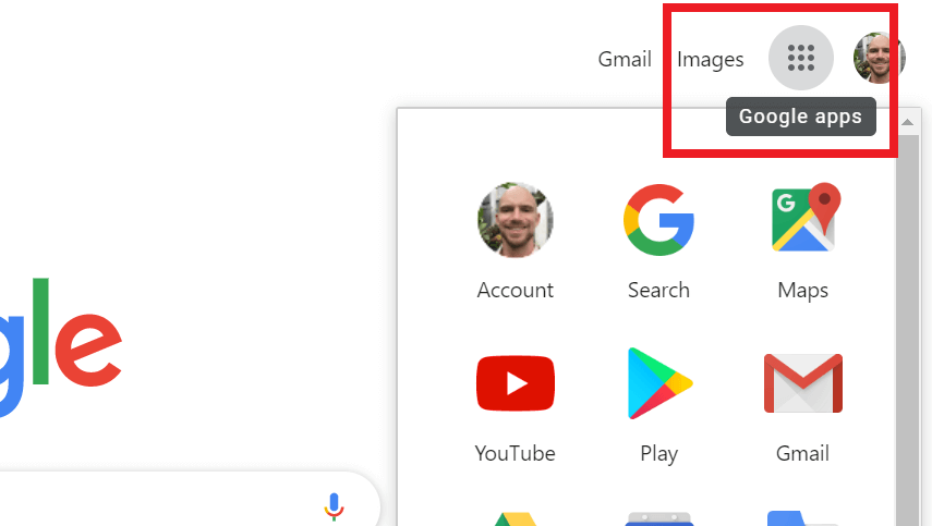 google apps tab