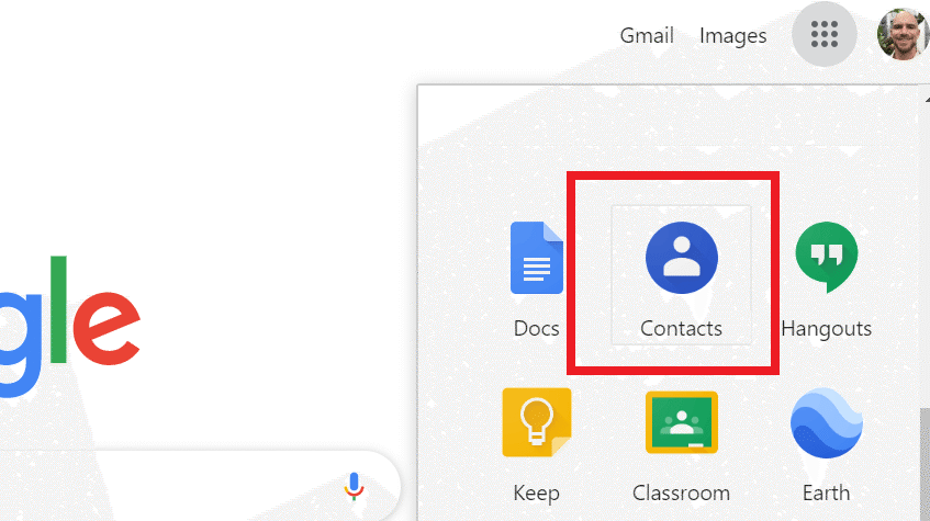 contacts in google apps