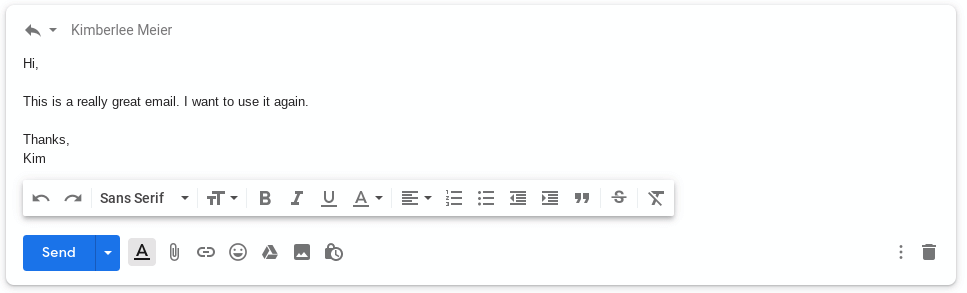 highlighting timestamp in gmail