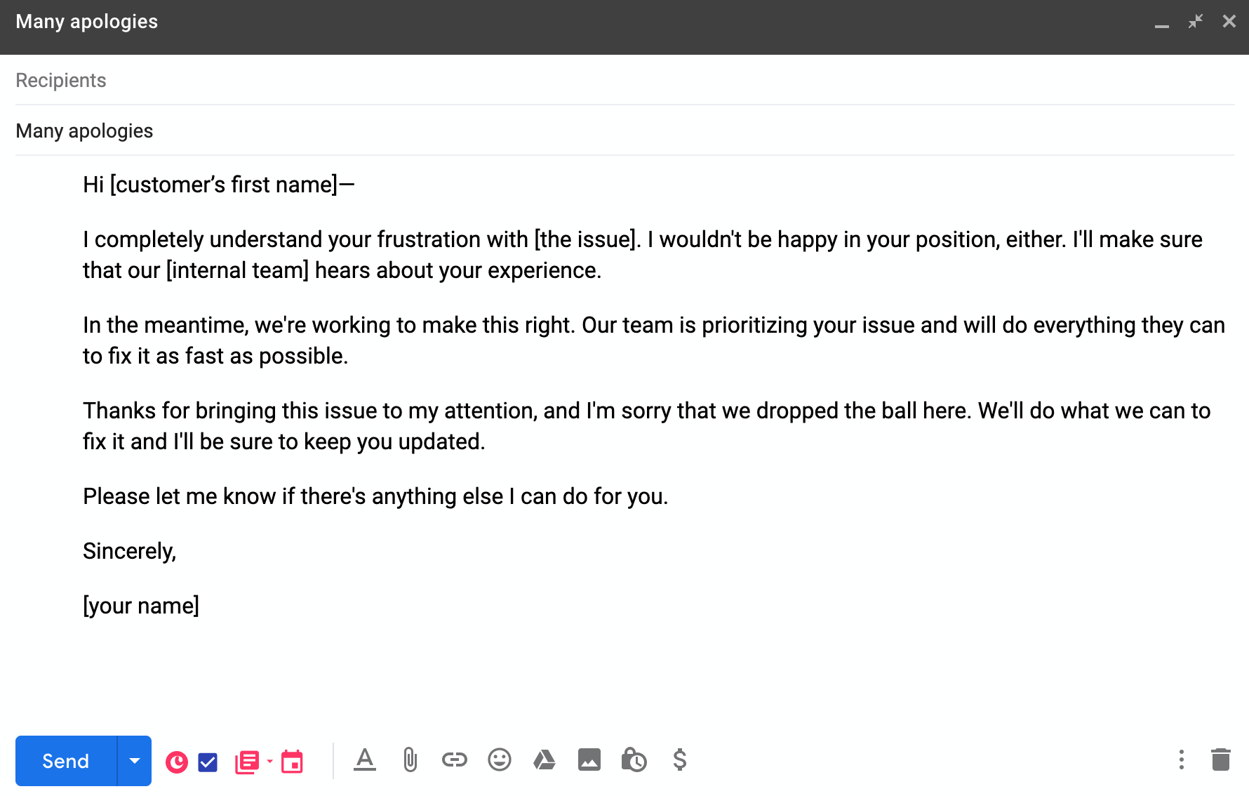 angry customer email