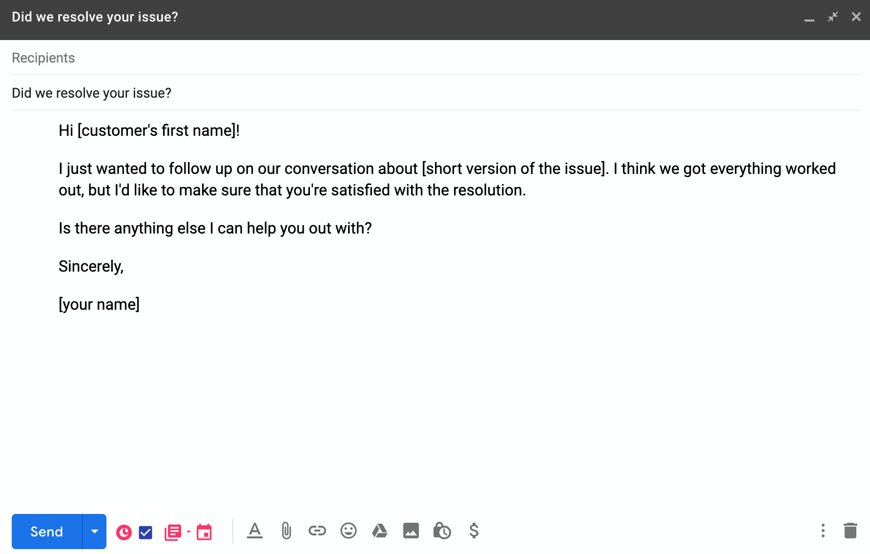 customer satisfaction follow-up email