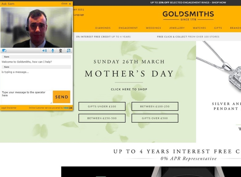 Goldsmiths' website has a neat live-chat feature