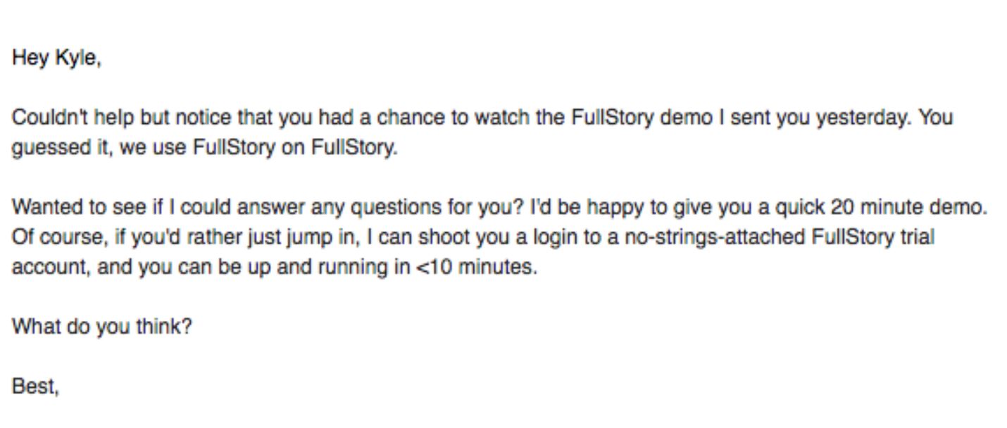 a deal-sealing follow-up sales email