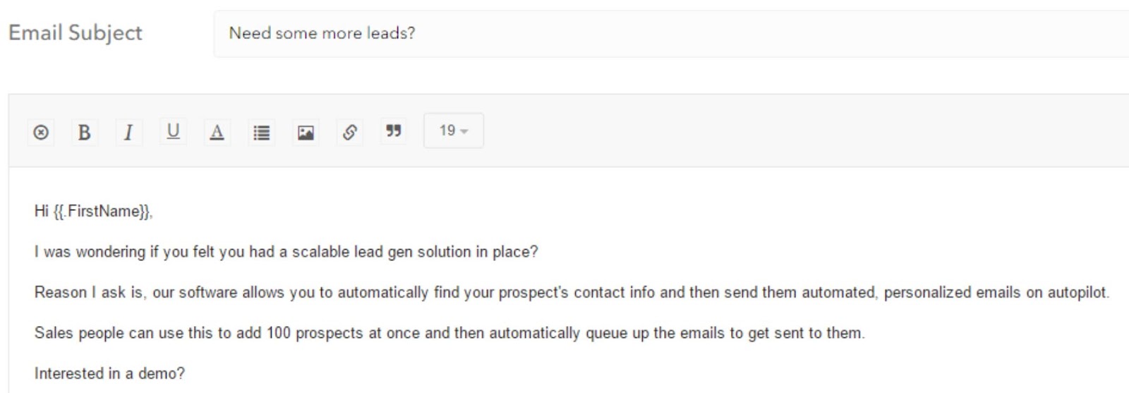 leadfuze's short sales email