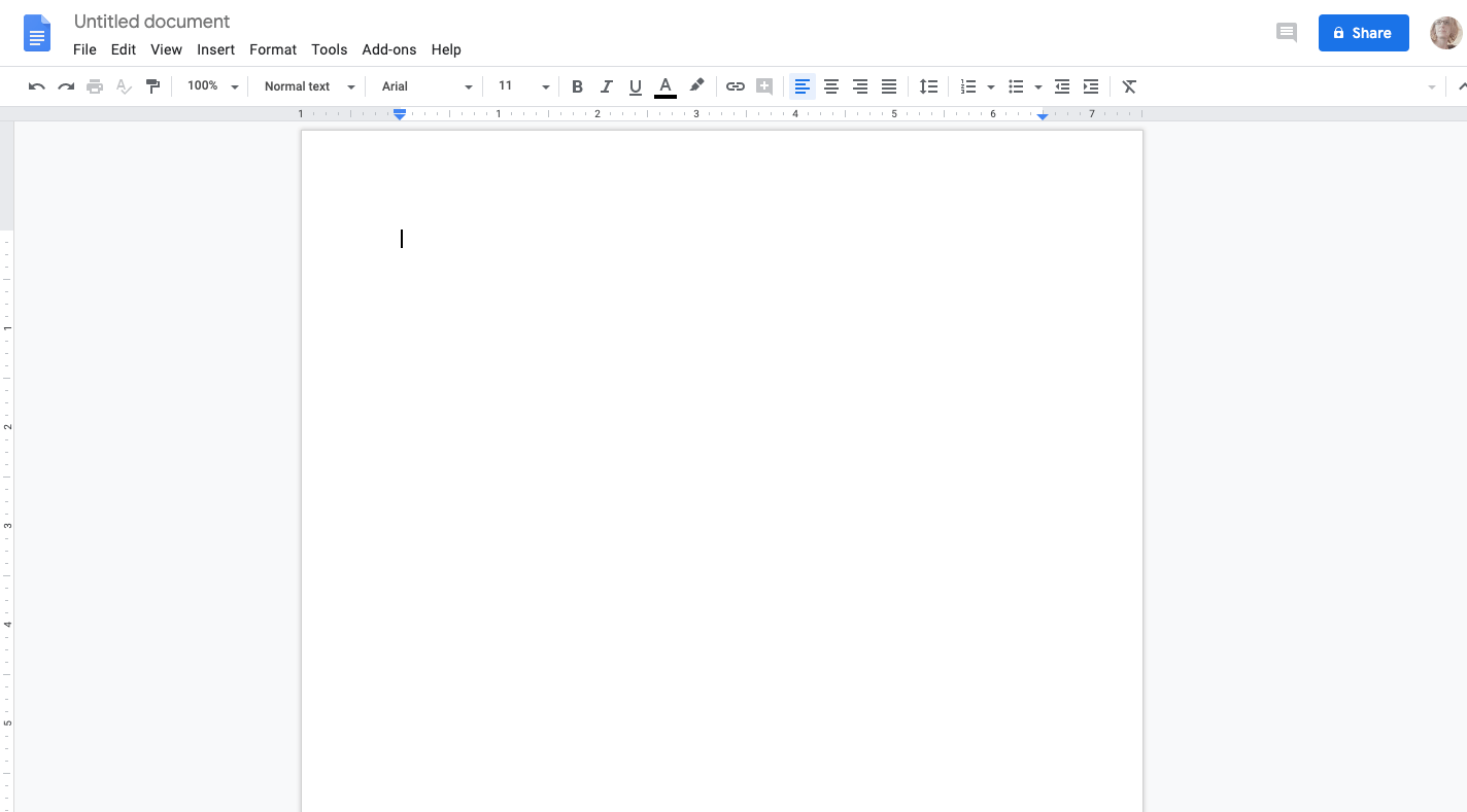 standard google doc