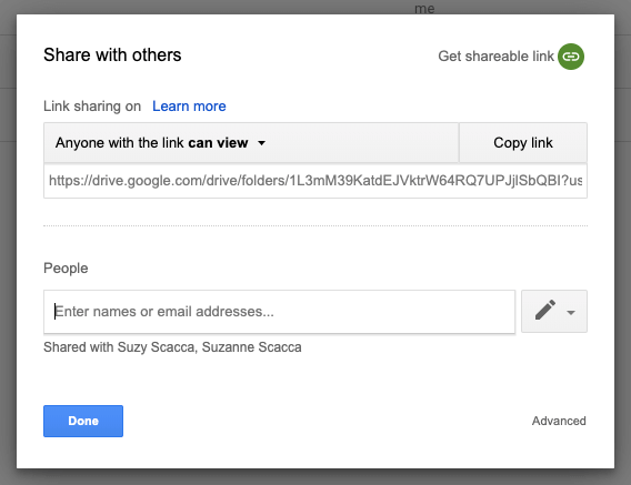 google drive sharing rights