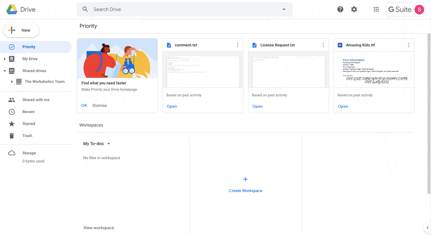 g suite priorities