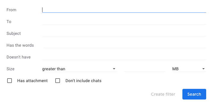 first step to creating filters in gmail