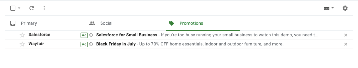 inbox organization using tabs in gmail