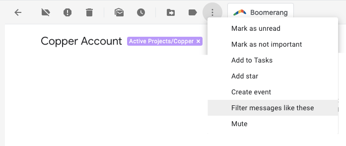 creating email filters in gmail