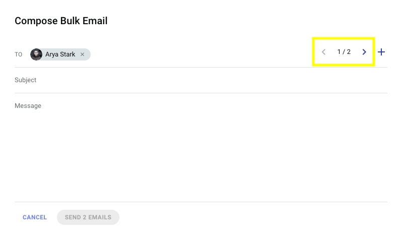composing a bulk email in copper crm