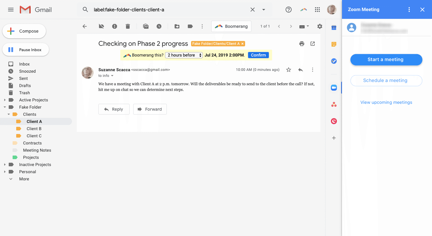 zoom gmail add-on