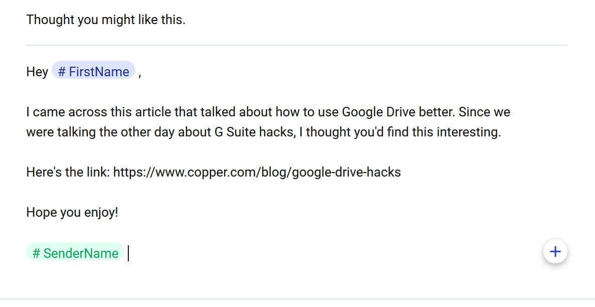 proactively send content to build rapport