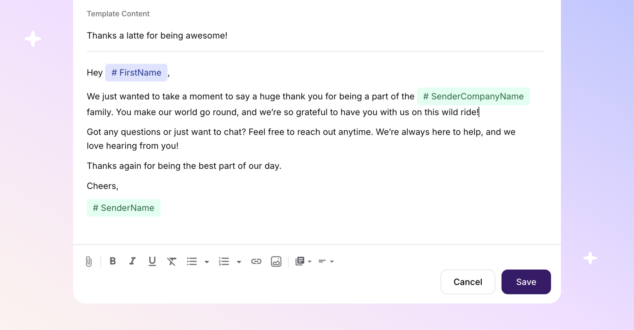 Copper's AI email writer