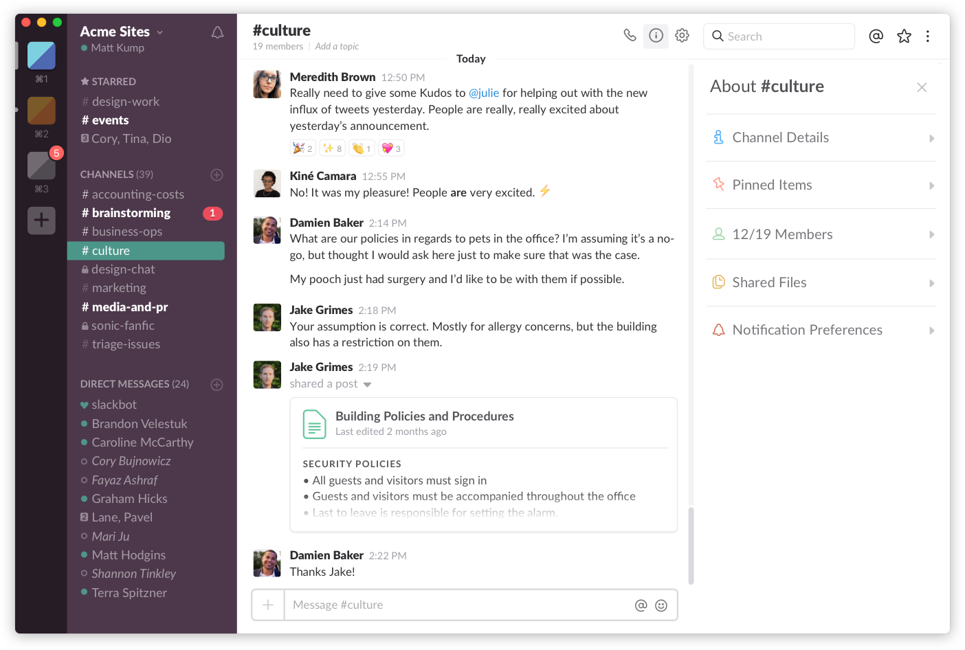 slack is an essential creative agency tool
