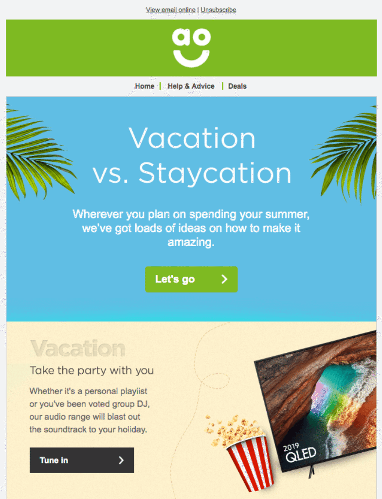 ao email newsletter